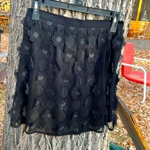 Alya lace fully lined floral mini skirt with side zip